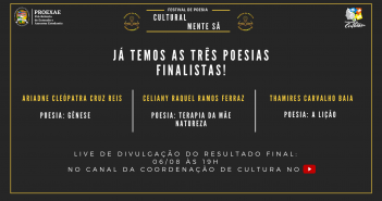 Finalistas do Festival de Poesia Culturalmente Sã