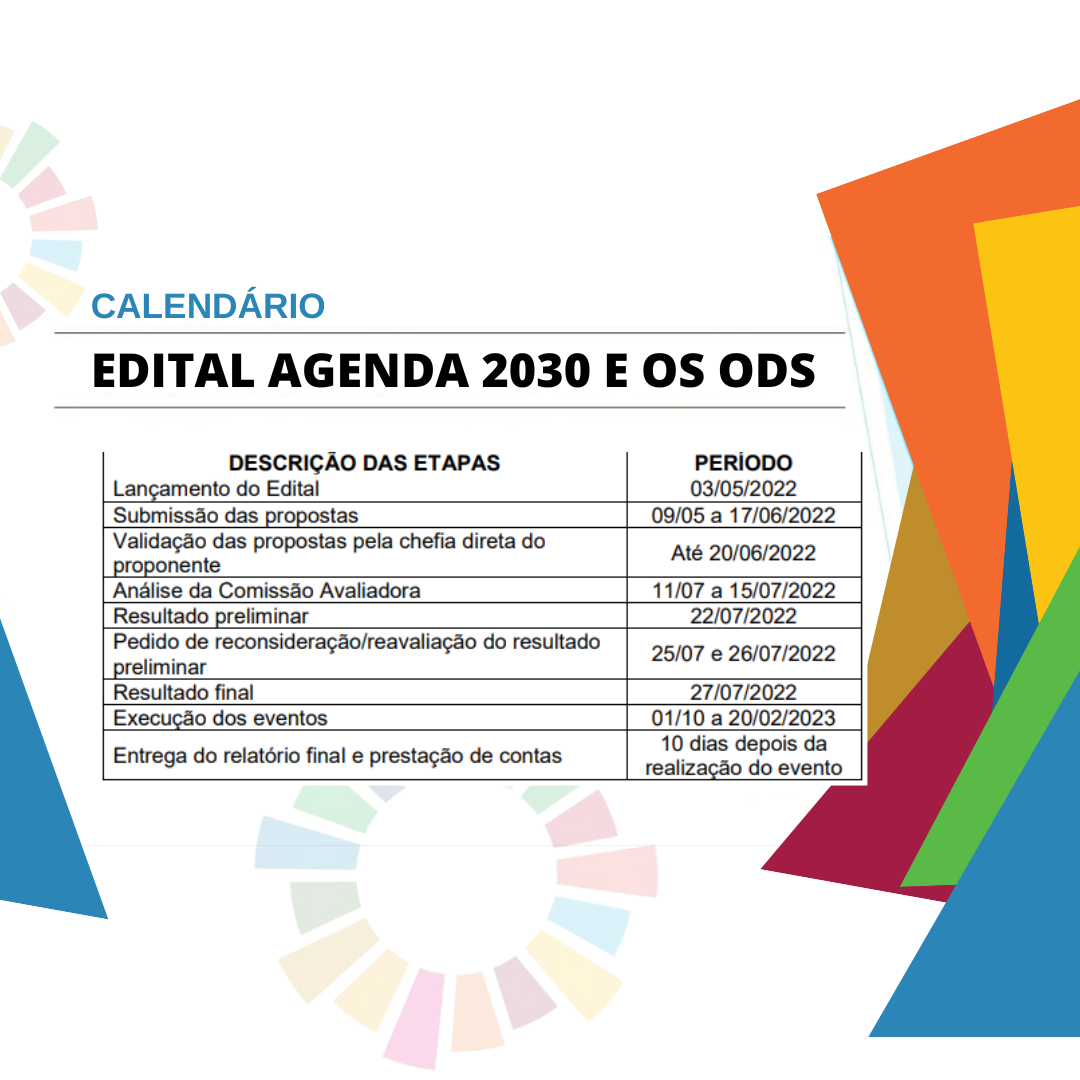 CALENDÁRIO ODS 2030